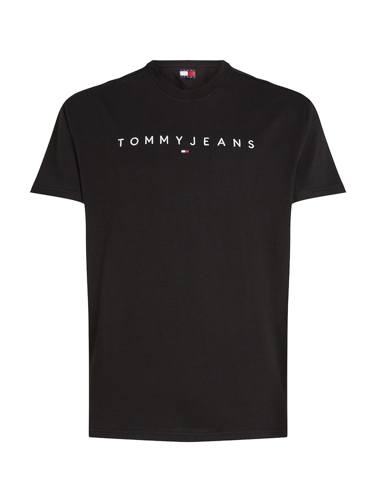 Tommy Jeans Black 100% Cotton Logo T-Shirt - Image 6 of 6