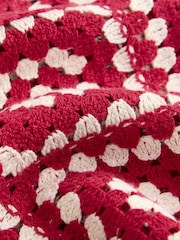 Red White Crochet Patch Square Tank - Image 6 of 7