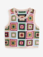 Green Multi Crochet Patch Square Tank - Image 6 of 8