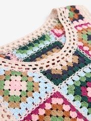 Green Multi Crochet Patch Square Tank - Image 8 of 8