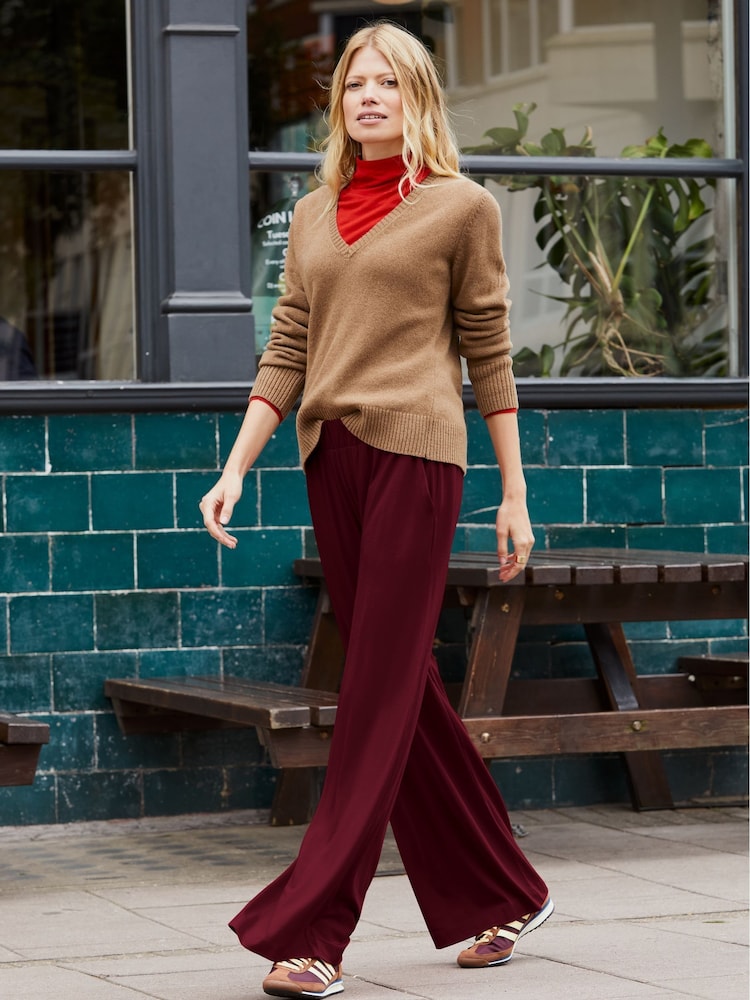 Baukjen Red Palazzo Trousers - Image 2 of 5