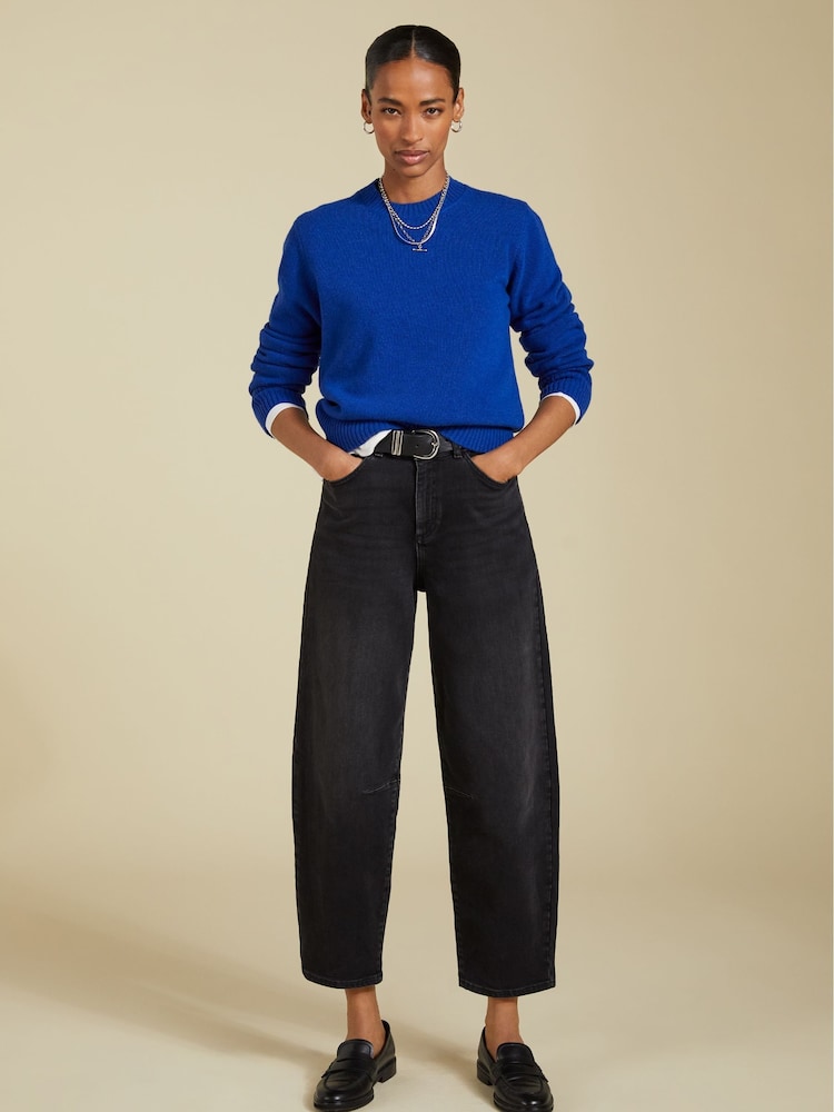 Baukjen Blue Zucca Wool Blend Crew Neck Jumper - Image 4 of 5