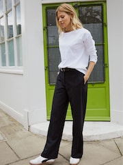 Baukjen Blue Gwynnie Wool Blend Wide Leg Trousers - Image 1 of 4