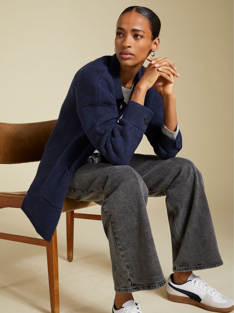 Baukjen Blue Bay Wool Blend Knitted Jacket - Image 1 of 5