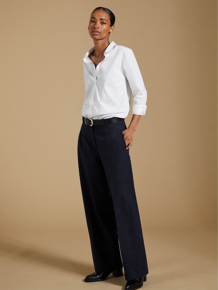Baukjen Gwynnie Wool Blend Wide Leg Black Trousers - Imagen 2 de 5 Baukjen Gwynnie Wool Blend Wide Leg Black Trousers - Imagen 2 de 5