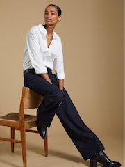 Baukjen Gwynnie Wool Blend Wide Leg Black Trousers - Image 3 of 5