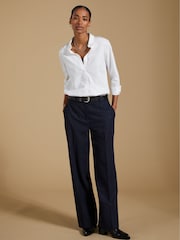 Baukjen Gwynnie Wool Blend Wide Leg Black Trousers - Image 4 of 5