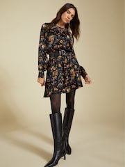 Baukjen Mini Isolde Printed Black Dress - Image 1 of 5