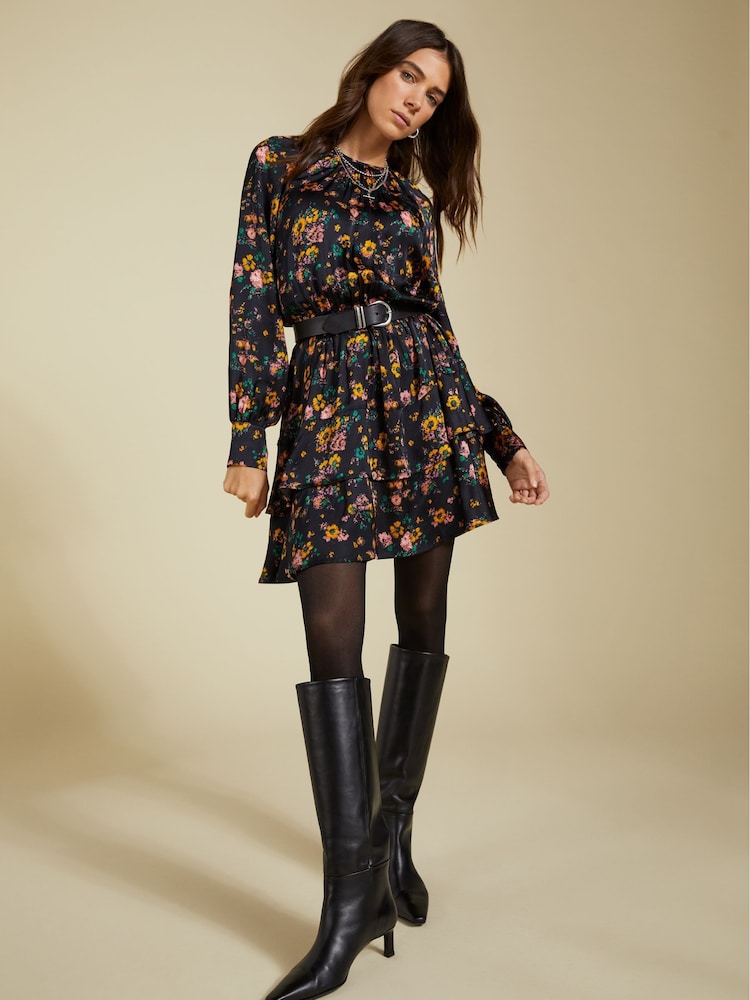 Baukjen Mini Isolde Printed Black Dress - Image 1 of 5