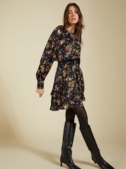 Baukjen Mini Isolde Printed Black Dress - Image 4 of 5