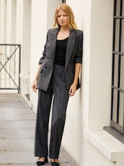 Baukjen Grey Fera Wool Blend Wide Leg Trousers - Image 1 of 5