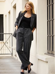 Baukjen Grey Fera Wool Blend Wide Leg Trousers - Image 4 of 5