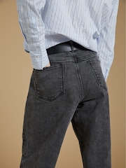 Baukjen Grey Stretch Cotton Wide Leg Slouch Jeans - Image 4 of 5