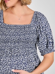 JoJo Maman Bébé Ditsy Print Shirred Maternity Top - Imagen 5 de 5