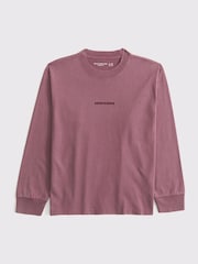 Abercrombie & Fitch Embroidered Logo Long Sleeve 100% Cotton Top - Image 1 of 1