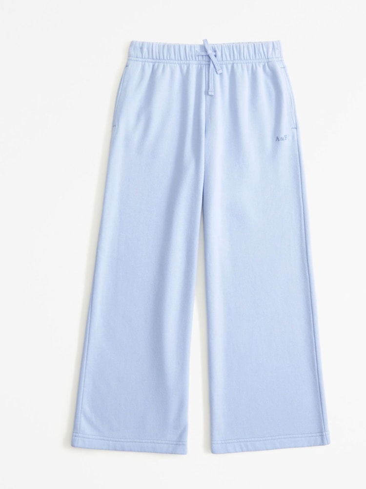 Abercrombie & Fitch Blue Low Rise Wide Leg Joggers - Image 1 of 1