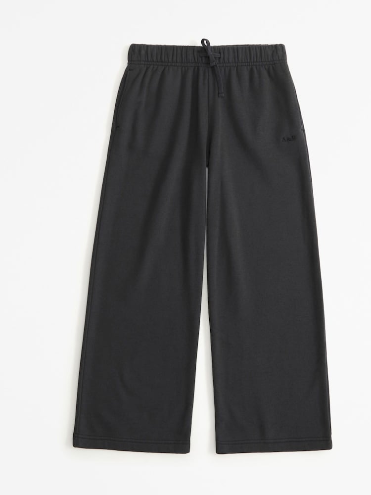 Abercrombie & Fitch Grey Low Rise Wide Leg Joggers - Image 2 of 2