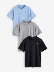 Abercrombie & Fitch Mavi Logo Uzun Kollu 100% Pamuklu Üst 3 Paket - Image 1 of 6