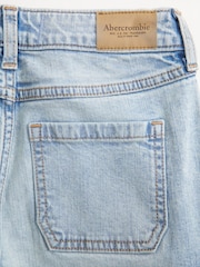 Abercrombie & Fitch Blue Light Wash Barrel Shape Denim Jeans - Image 3 of 3