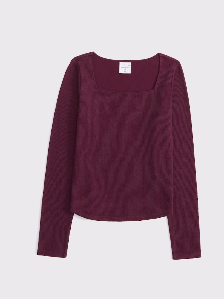 Abercrombie & Fitch Long Sleeve Lace Slash Neck Top - Image 1 of 2 Abercrombie & Fitch Long Sleeve Lace Slash Neck Top - Image 1 of 2
