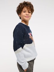 Abercrombie & Fitch Blue Knitted Christmas Jumper - Image 2 of 6