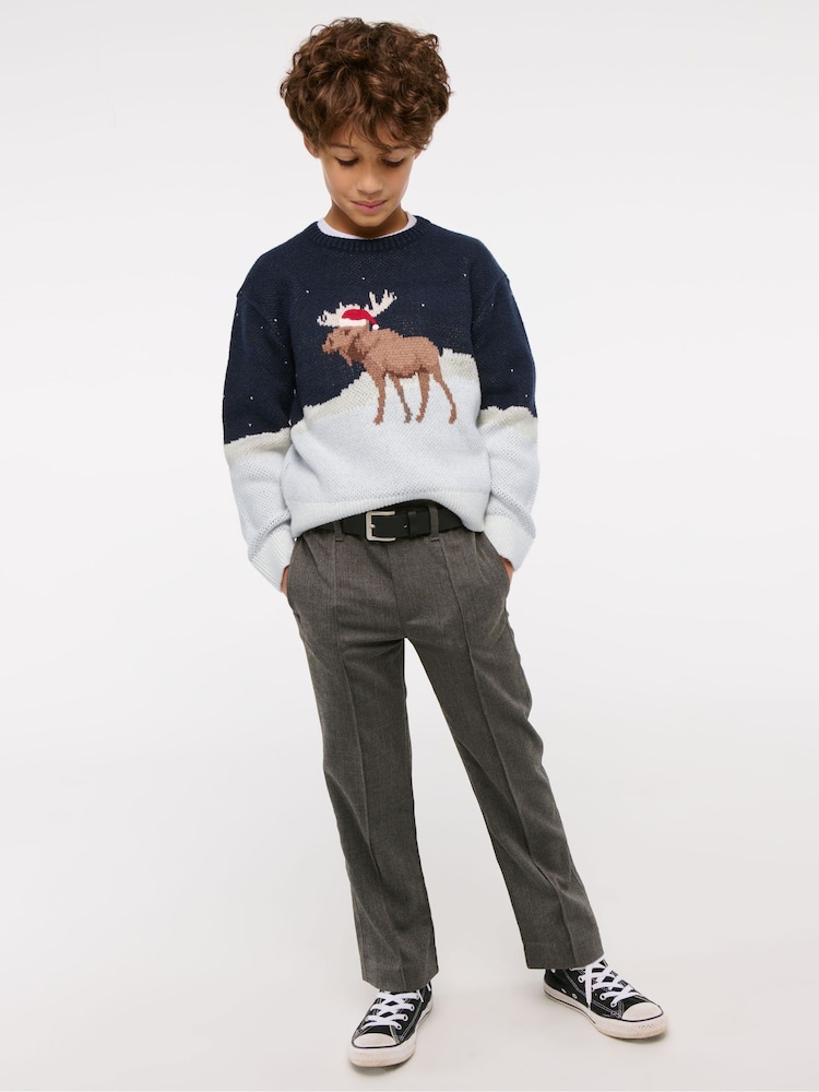 Abercrombie & Fitch Blue Knitted Christmas Jumper - Image 3 of 6