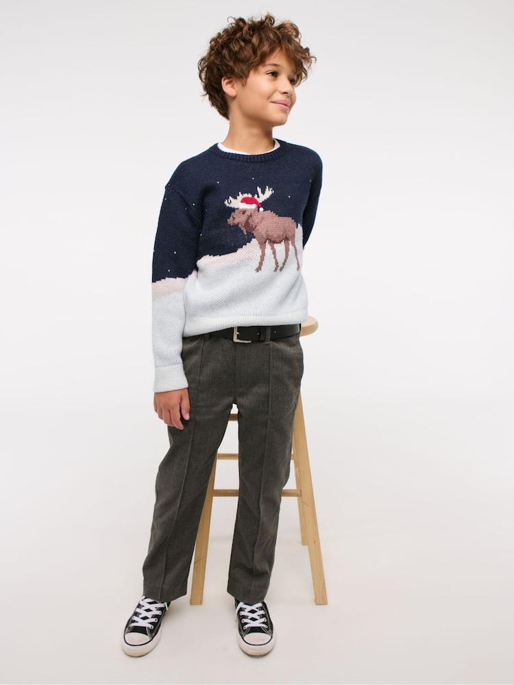Abercrombie & Fitch Blue Knitted Christmas Jumper - Image 4 of 6