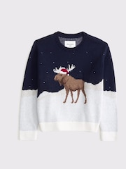 Abercrombie & Fitch Blue Knitted Christmas Jumper - Image 6 of 6