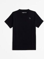 Abercrombie & Fitch Short Sleeve Icon Logo Crew Neck Black T-Shirt - Image 1 of 1