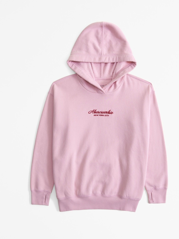 Abercrombie & Fitch Pink Logo Hoodie - Image 1 of 2