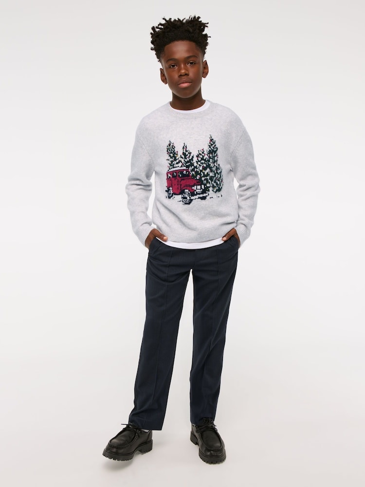 Abercrombie & Fitch Natural Knitted Christmas Jumper - Image 3 of 6