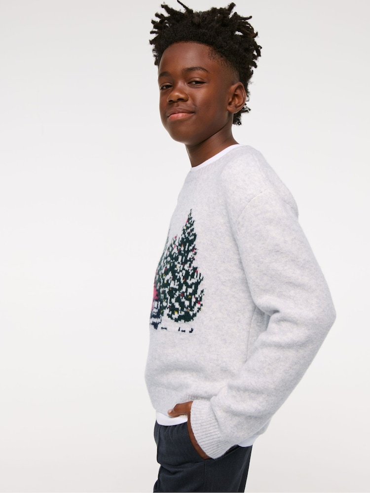 Abercrombie & Fitch Natural Knitted Christmas Jumper - Image 5 of 6