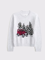 Abercrombie & Fitch Natural Knitted Christmas Jumper - Image 6 of 6