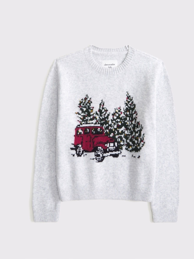 Abercrombie & Fitch Natural Knitted Christmas Jumper - Image 6 of 6