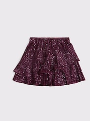Abercrombie & Fitch Red Sequin Occasion Party Skirt - Image 1 of 2