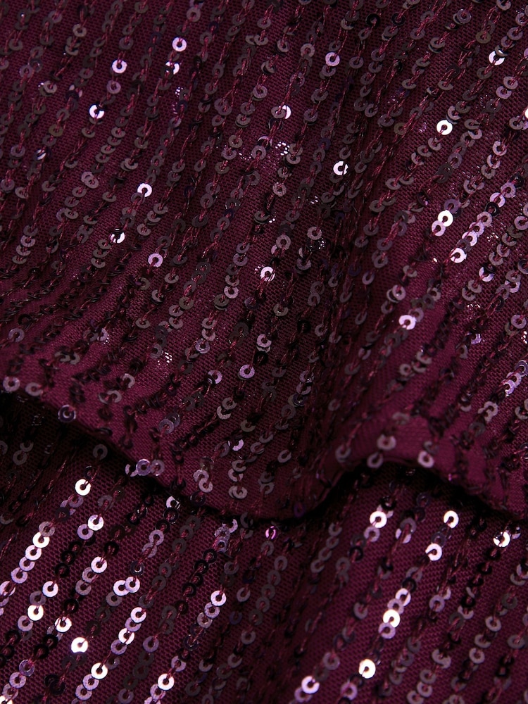 Abercrombie & Fitch Red Sequin Occasion Party Skirt - Image 2 of 2