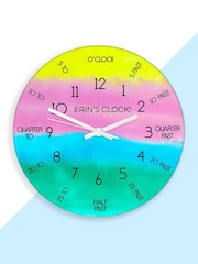 Personalised Childrens Wall Clock by Treat Republic - Image 2 of 4