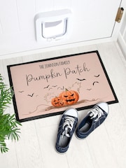Personalised Halloween Pumpkin Patch Indoor Doormat by Treat Republic - Image 1 of 4