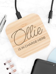 Personalised Wireless Charging Pad by Treat Republic - Image 1 of 5