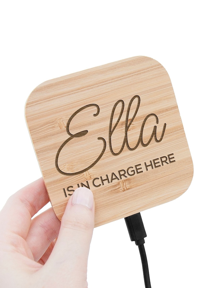 Personalised Wireless Charging Pad by Treat Republic - Image 2 of 5