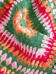 Bright Multi Square Crochet Shorts with Cotton - Image 8 of 8
