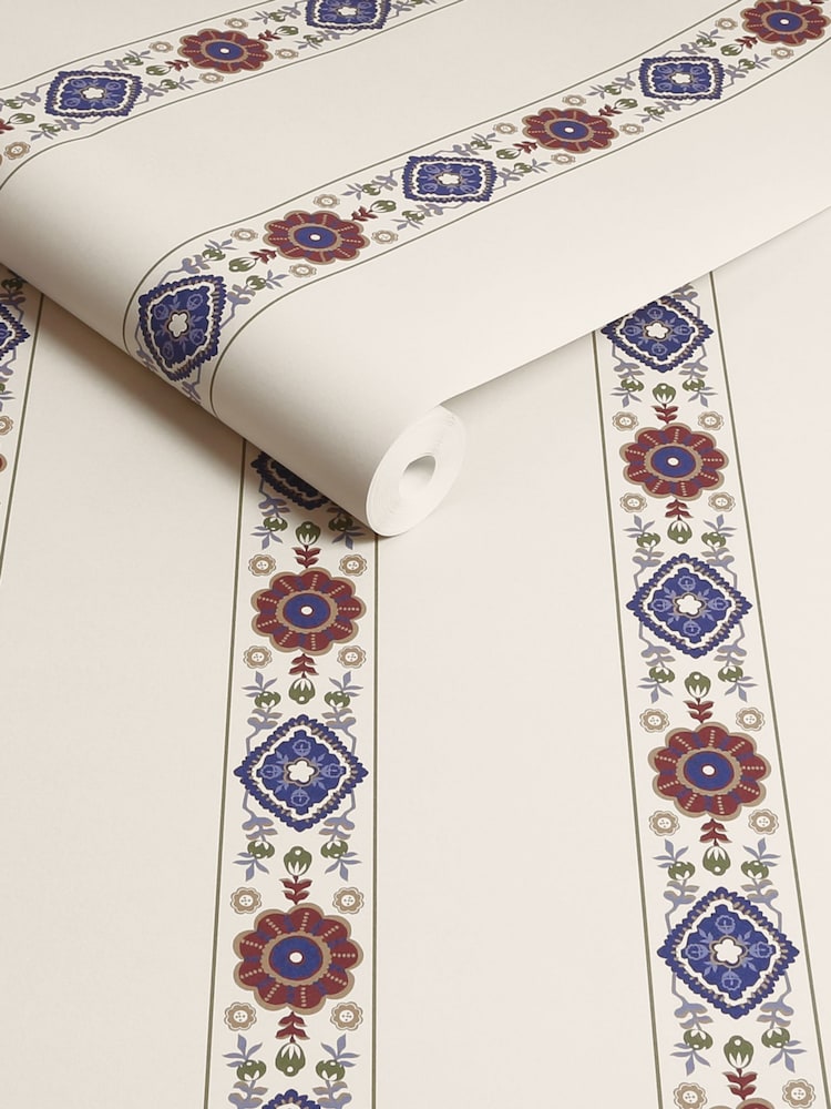 Joules Cream or Multi Grove Border Cream/Multi A4 Wallpaper Sample - Image 4 of 4
