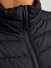 JACK & JONES Black Packable Padded Collarless Gilet - Image 5 of 7