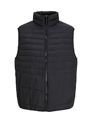 JACK & JONES Black Packable Padded Collarless Gilet - Image 6 of 7