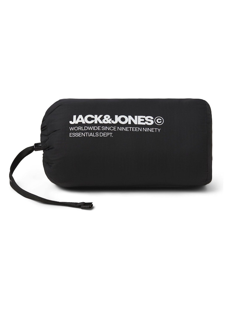 JACK & JONES Black Packable Padded Collarless Gilet - Image 7 of 7