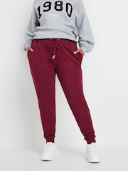 Yours Curve Red Elasticated Joggers - Image 1 of 5