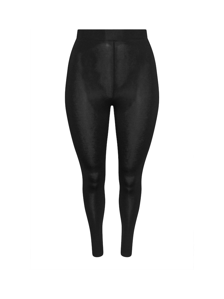 Yours Curve Grey Leggings 2 Pack - Image 8 of 8
