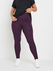 Yours Curve Black Leggings 2 Pack - Image 3 of 8