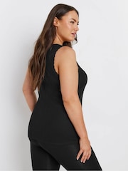 Yours Curve Black Pointelle Thermal Vest - Image 3 of 5