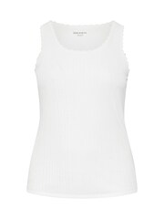 Yours Curve White Pointelle Thermal Vest - Image 5 of 5